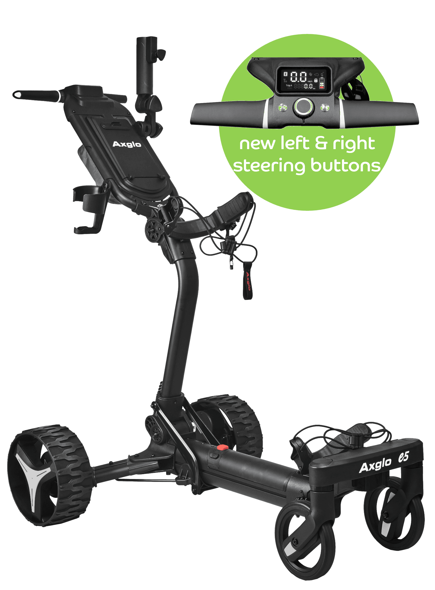 Axglo e5 follow-me trolley Zwart